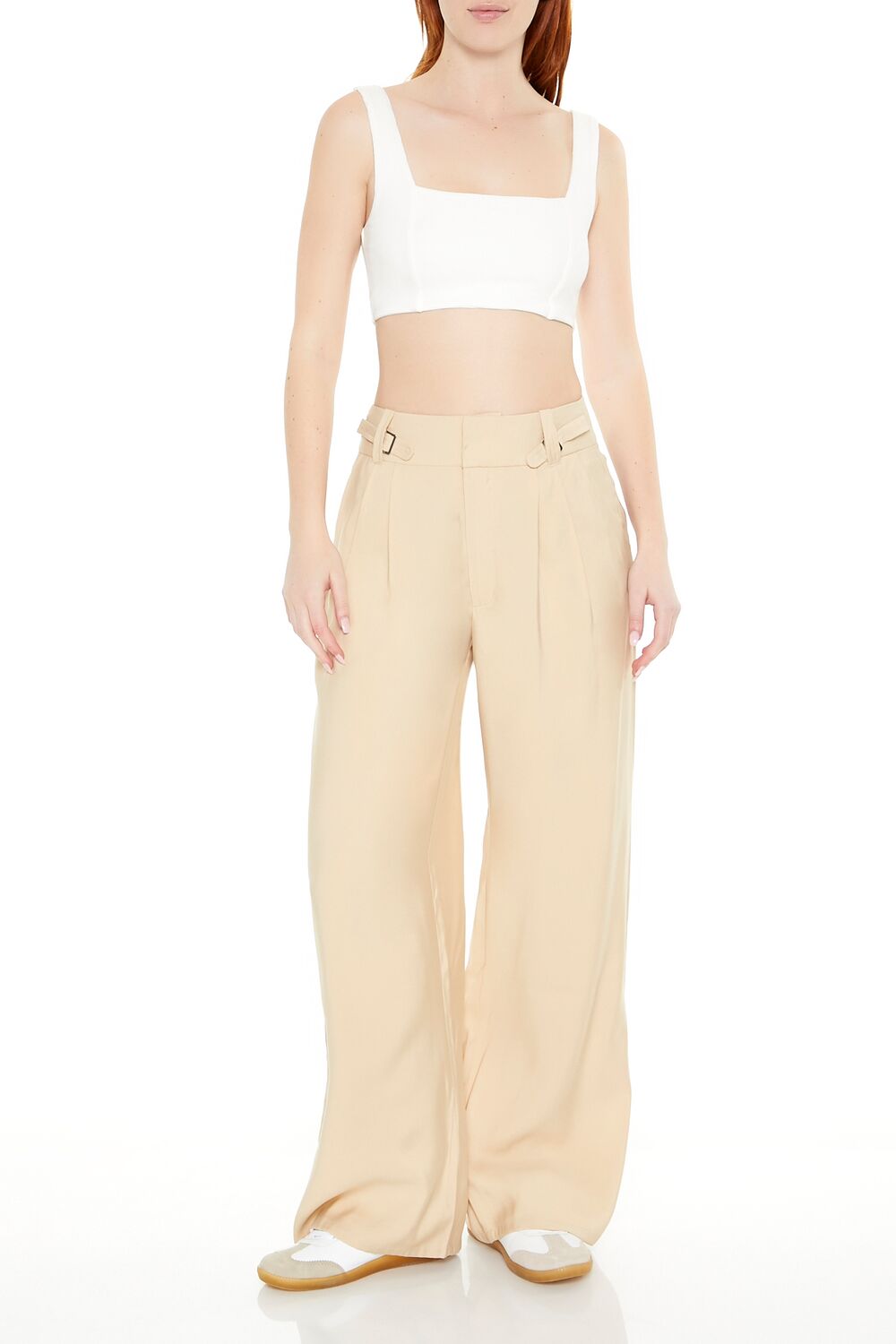  Forever 21 Sleeveless Crop Top - white - Bonton