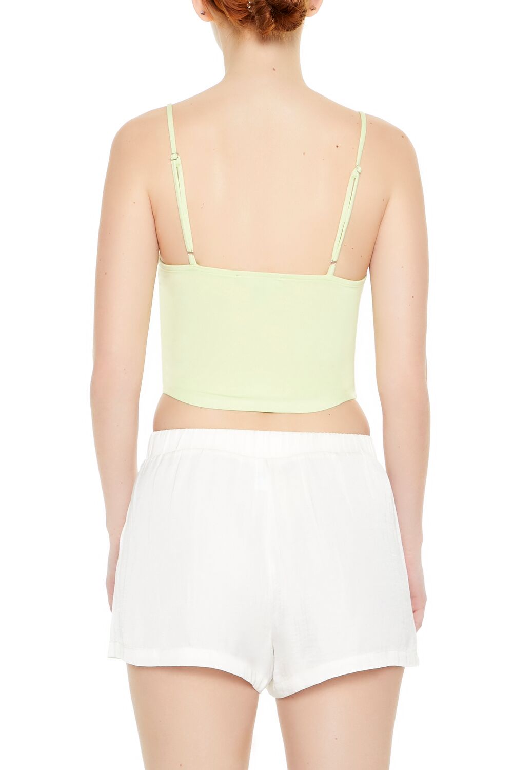  Forever 21 Cropped Dolphin-Hem Cami - white - Bonton