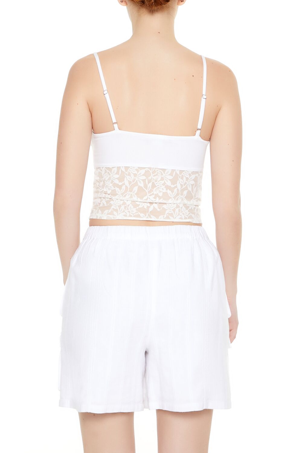 Forever 21 Lace Cropped Cami - white - Bonton