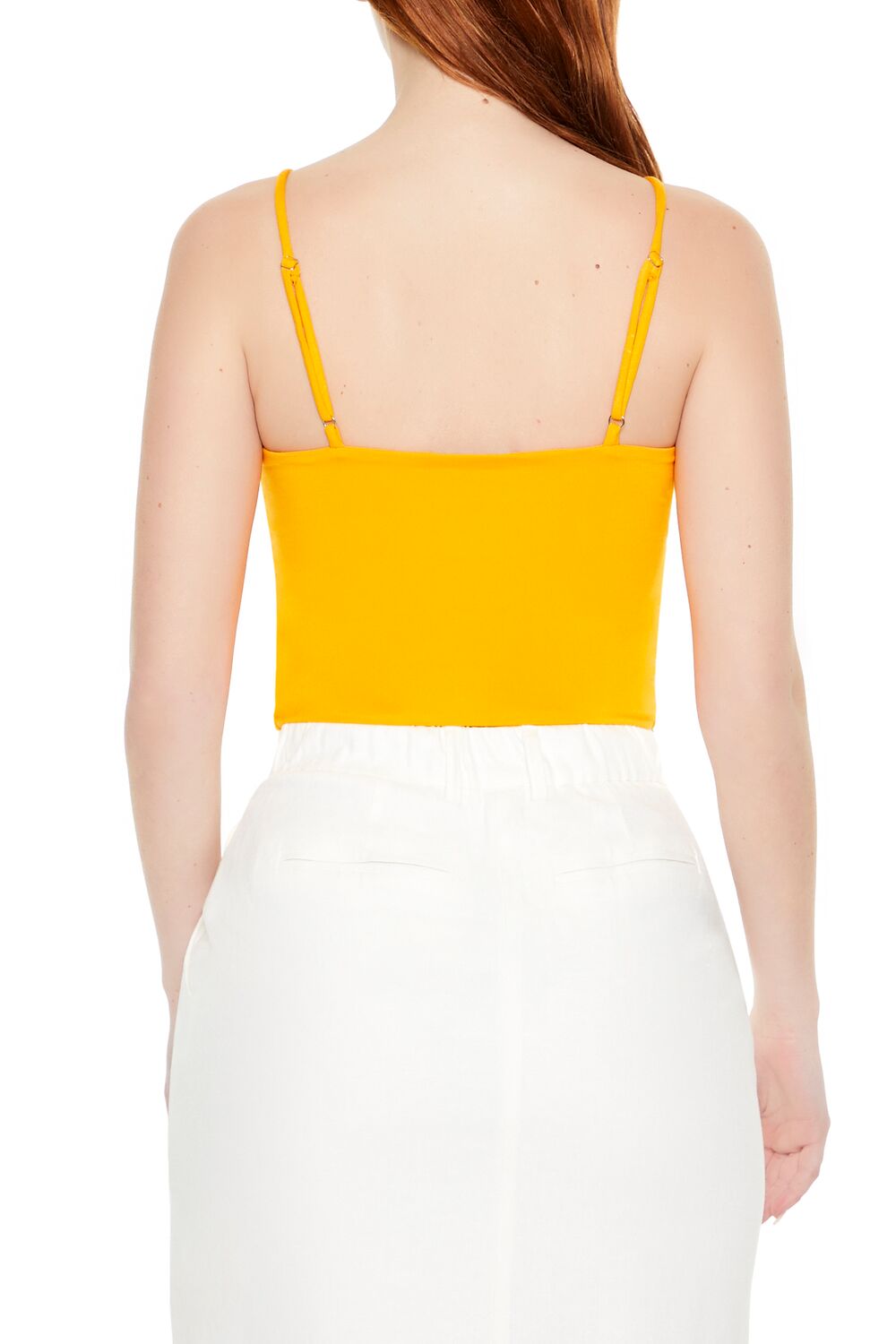  Forever 21 Cropped Rosette Cami - white - Bonton