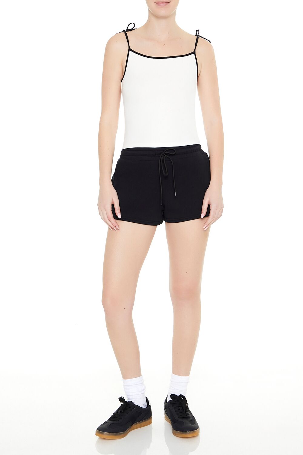  Forever 21 Tie-Strap Ringer Cami - green multi - Bonton