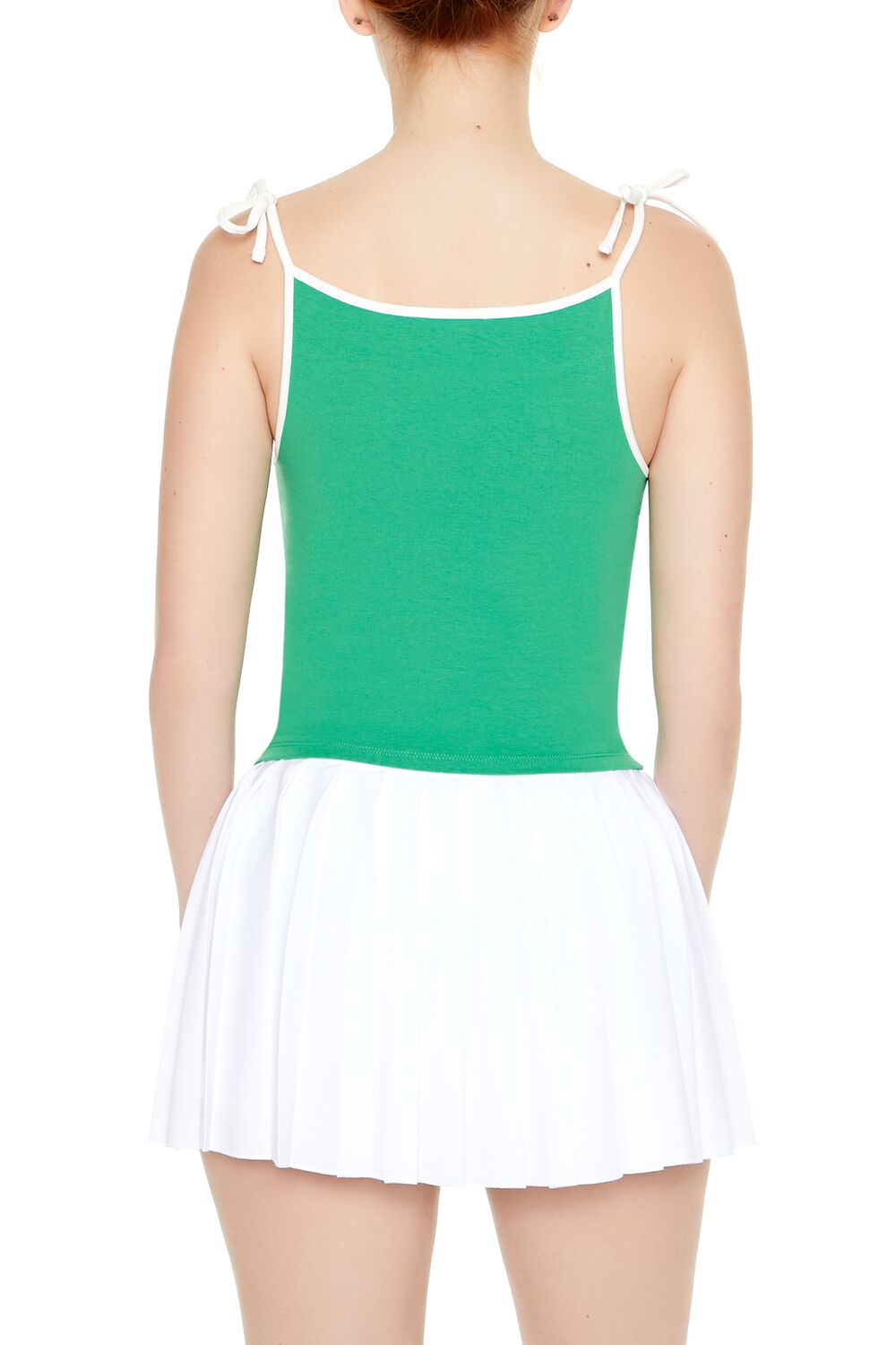  Forever 21 Tie-Strap Ringer Cami - green multi - Bonton