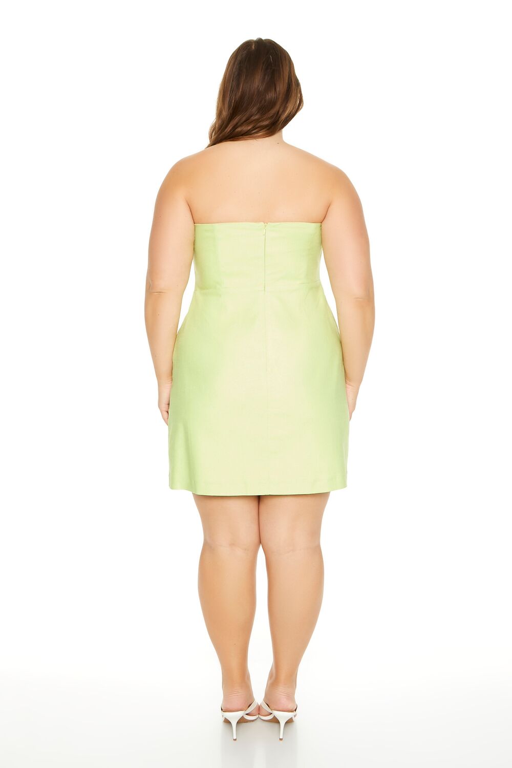  Forever 21 Plus Size Strapless Mini Dress - pale-green - Bonton