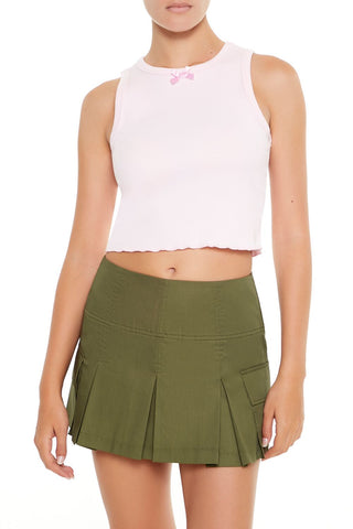Lettuce-Edge Bow Tank Top
