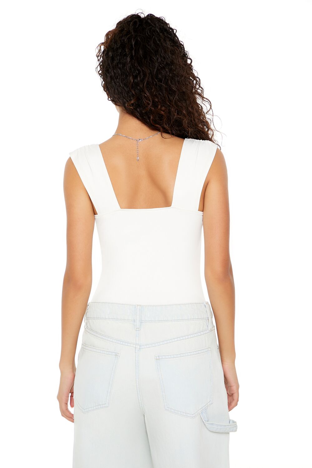  Forever 21 Ruched Sweetheart Bodysuit - black - Bonton