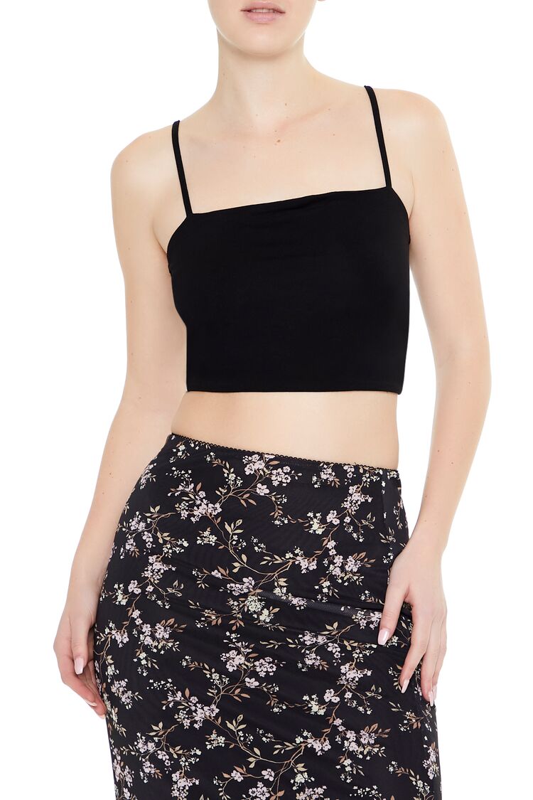  Forever 21 Tie-Back Cropped Cami - black - Bonton