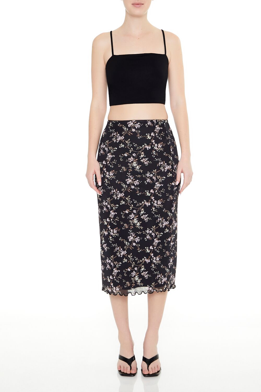  Forever 21 Tie-Back Cropped Cami - black - Bonton
