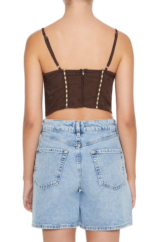 Eyelet Cropped Cami