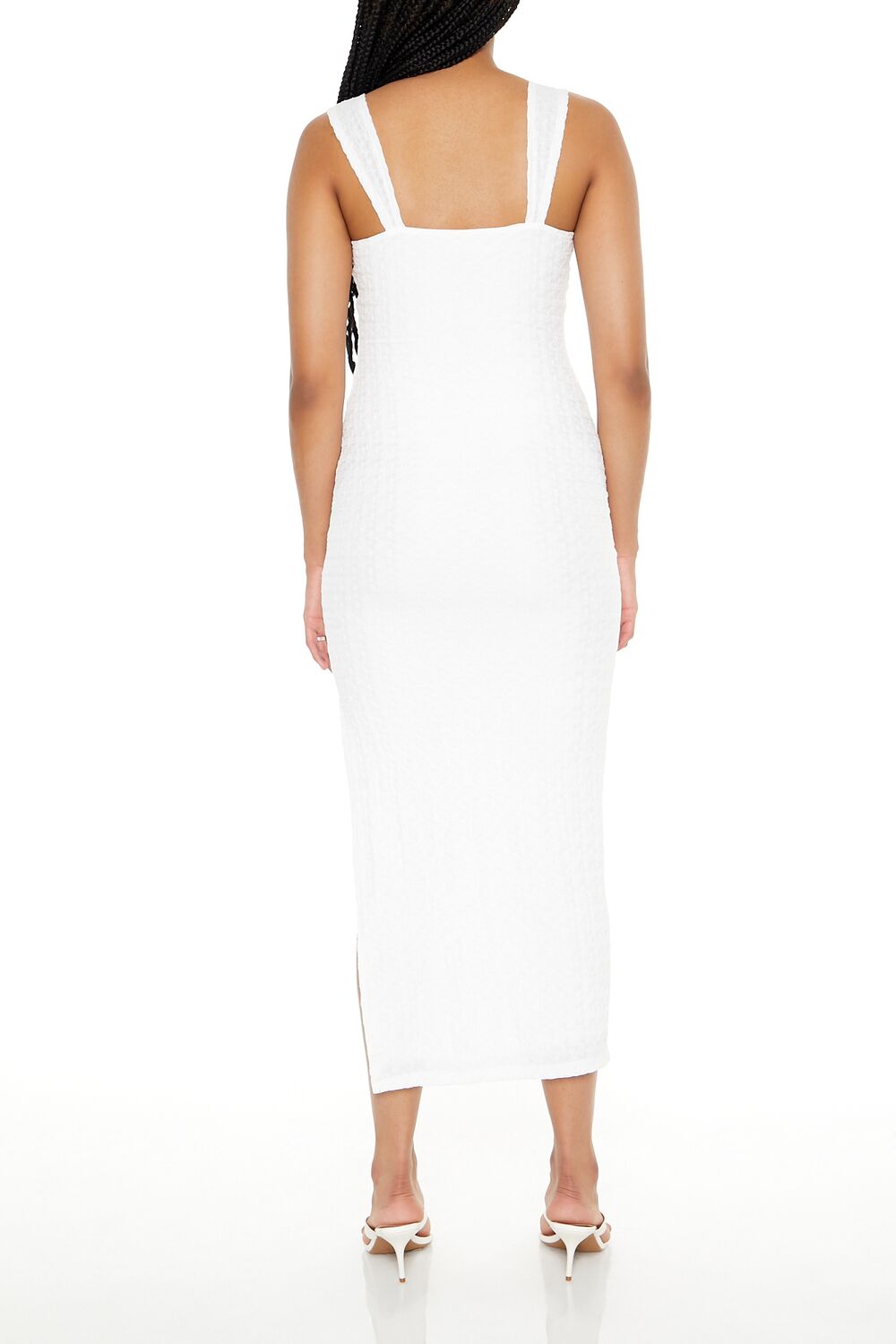  Forever 21 Cutout Bodycon Maxi Dress - white - Bonton
