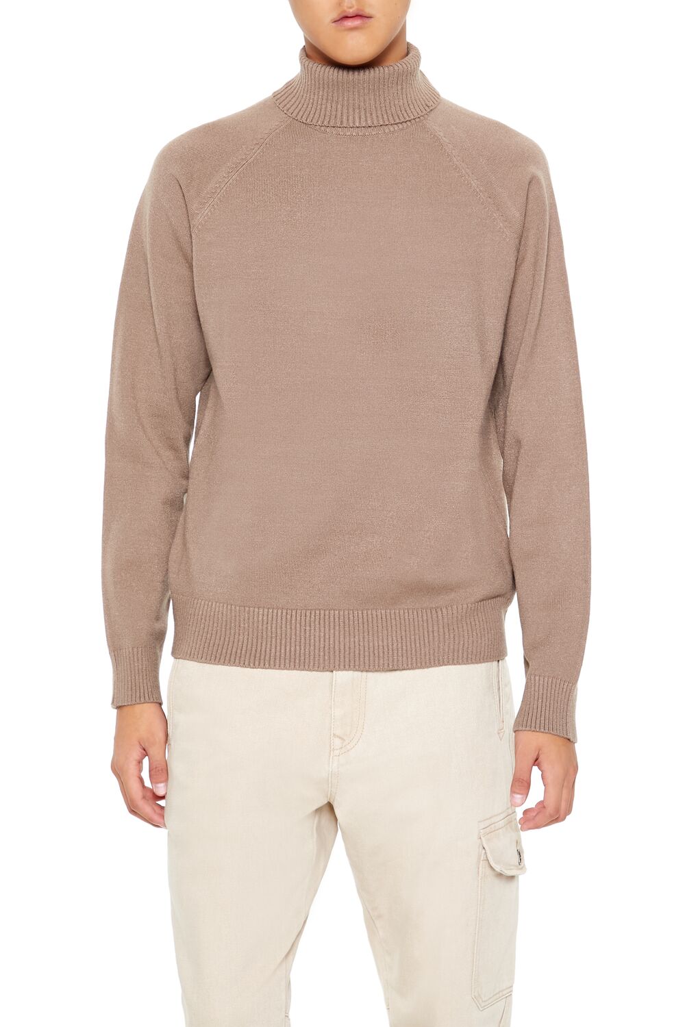  Forever 21 Raglan Turtleneck Sweater - cream - Bonton