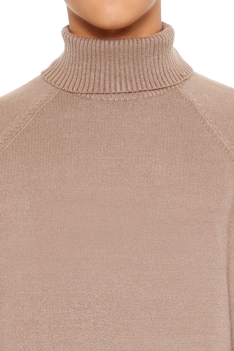  Forever 21 Raglan Turtleneck Sweater - cream - Bonton