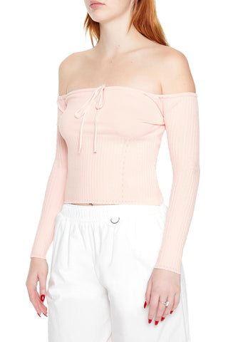 Off-the-Shoulder Sweater-Knit Top