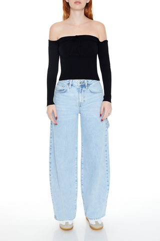 Off-the-Shoulder Sweater-Knit Top