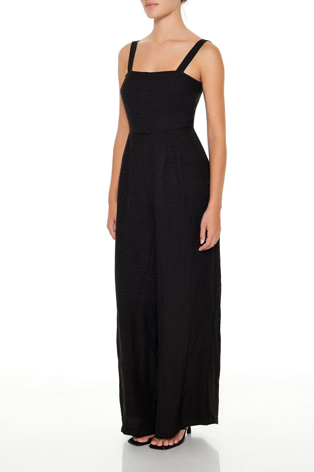  Forever 21 Cutout Wide-Leg Jumpsuit - black - Bonton