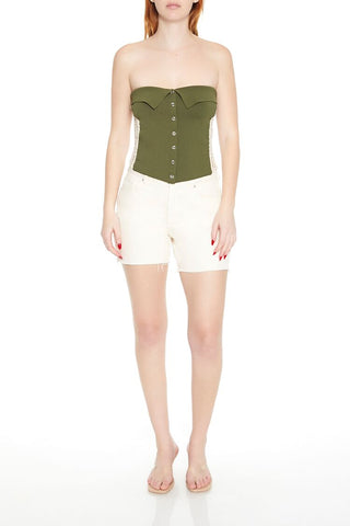 Crochet-Trim Tube Top