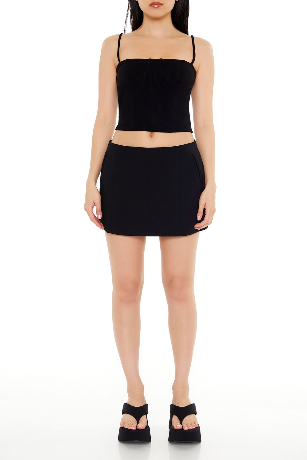  Forever 21 Bustier Cropped Cami - white - Bonton