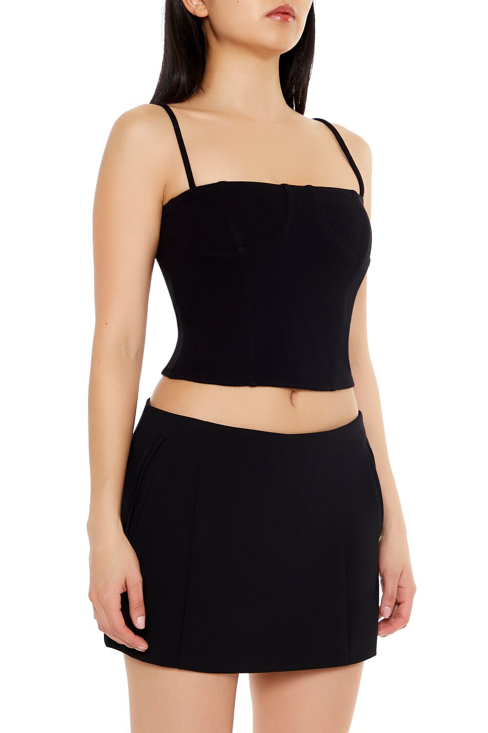  Forever 21 Bustier Cropped Cami - white - Bonton