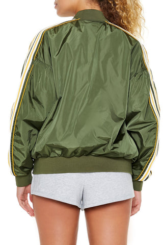 Varsity Zip-Up Bomber Jacket