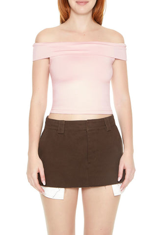 Off-the-Shoulder Fitted Top