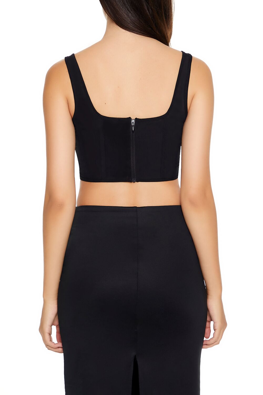  Forever 21 Corset Crop Top - white - Bonton