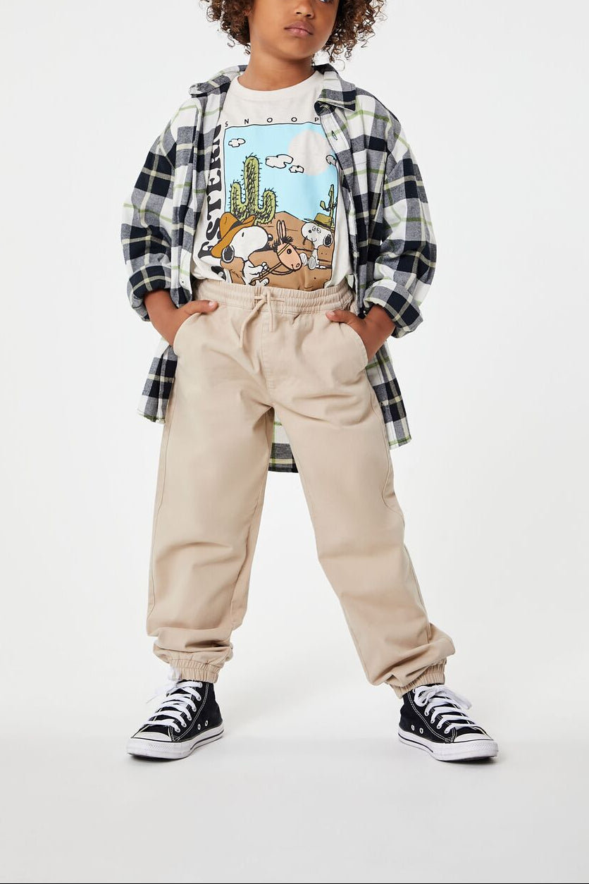  Forever 21 Kids Drawstring Pants (Girls + Boys) - tan - Bonton