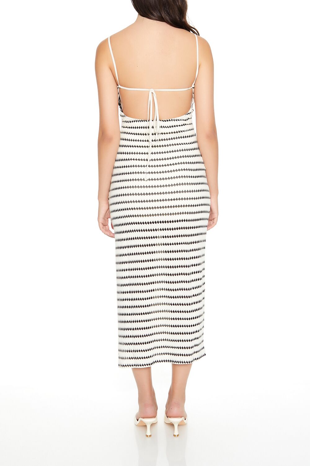  Forever 21 Striped Bodycon Cami Maxi Dress - ivory-multi-swatch - Bonton