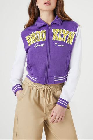 Brooklyn Zip-Up Bomber Jacket