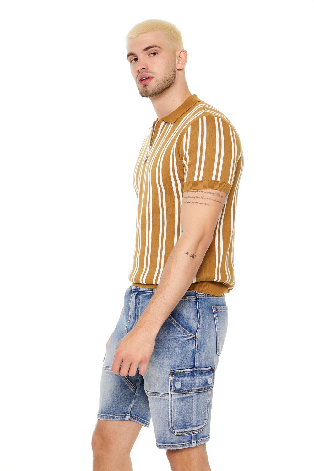  Forever 21 Striped Sweater-Knit Shirt - coffee cream - Bonton