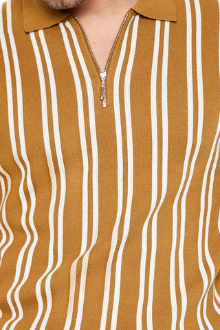 Striped Sweater-Knit Shirt
