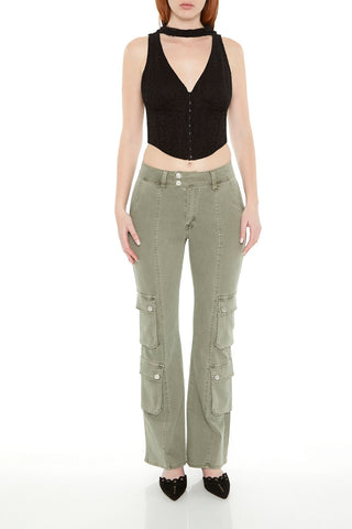 Lace Sash Corset Crop Top