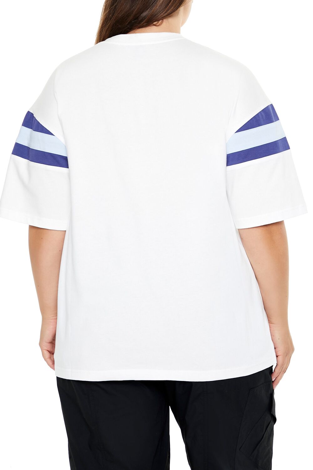  Forever 21 Plus Size Striped New York Tee - white multi - Bonton