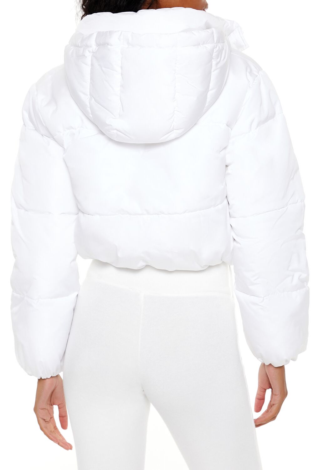  Forever 21 Hooded Cropped Puffer Jacket - black-swatch - Bonton