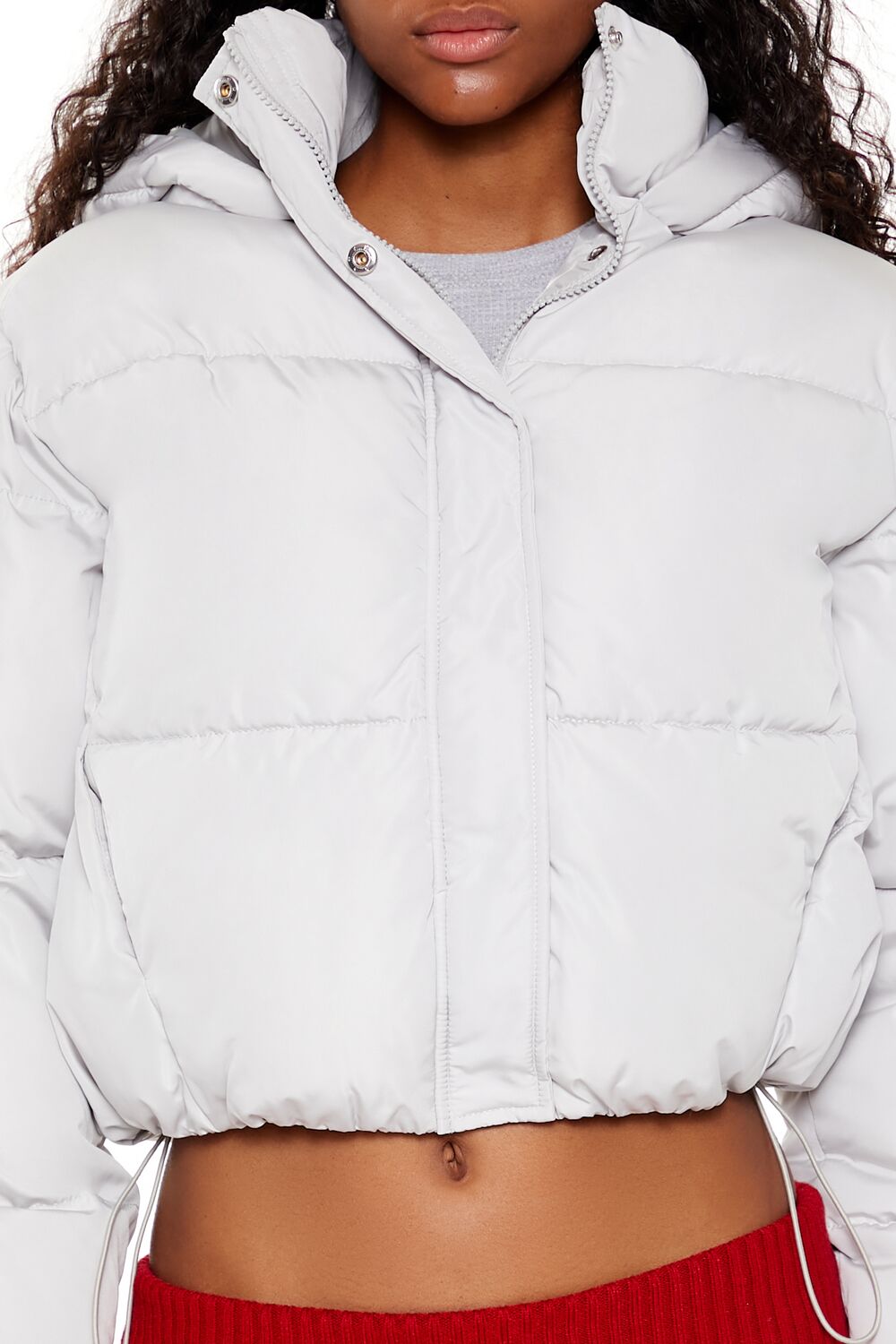 Forever 21 Hooded Cropped Puffer Jacket - black-swatch - Bonton