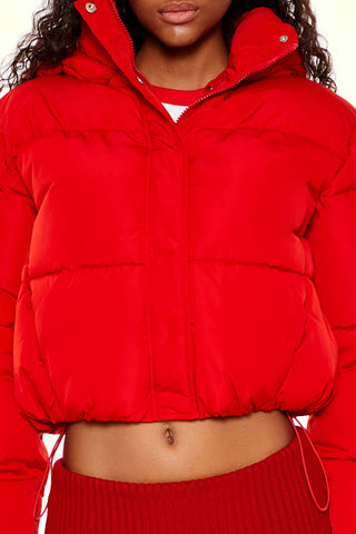 Hooded Cropped Puffer Jacket