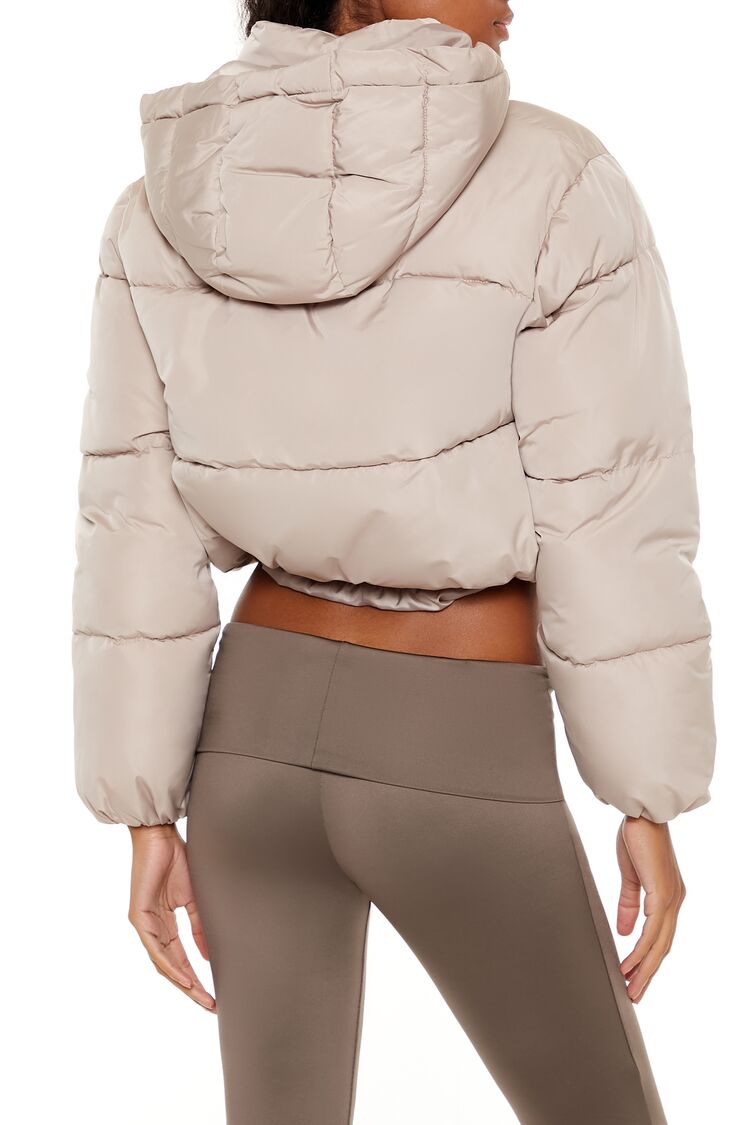 Forever 21 Hooded Cropped Puffer Jacket - black-swatch - Bonton