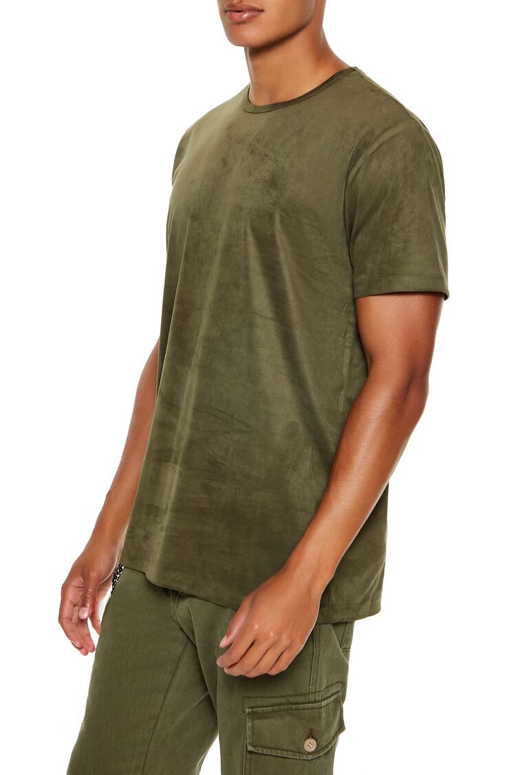  Forever 21 Velour Curved-Hem Tee - sugarplum - Bonton