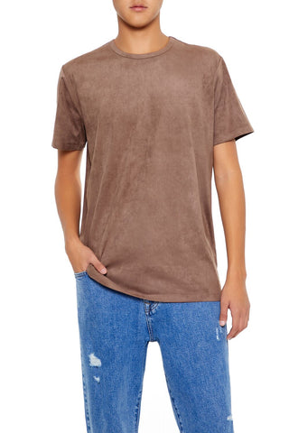 Velour Curved-Hem Tee