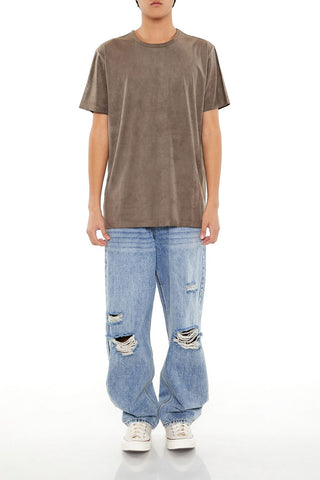 Velour Curved-Hem Tee