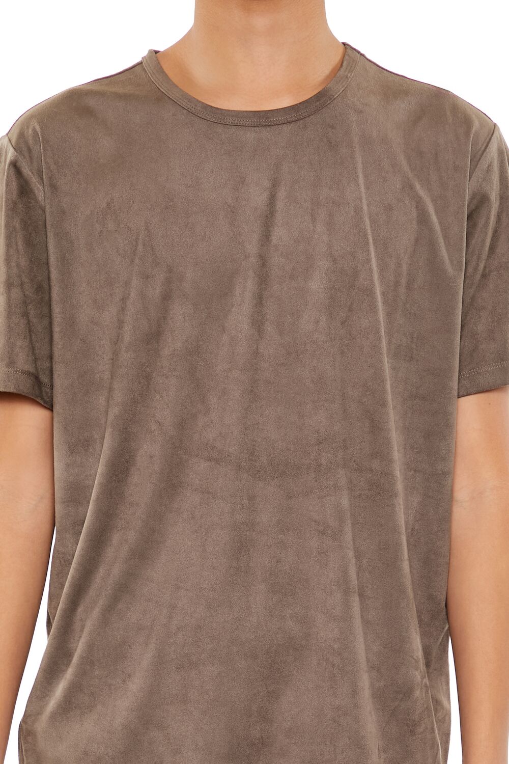  Forever 21 Velour Curved-Hem Tee - sugarplum - Bonton