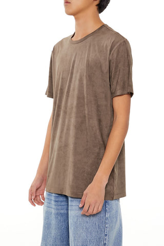 Velour Curved-Hem Tee