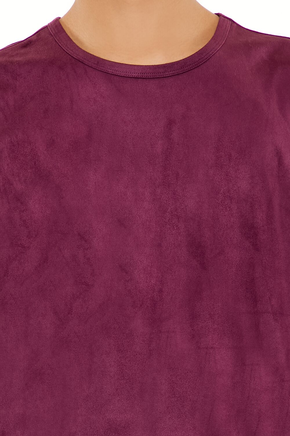  Forever 21 Velour Curved-Hem Tee - sugarplum - Bonton