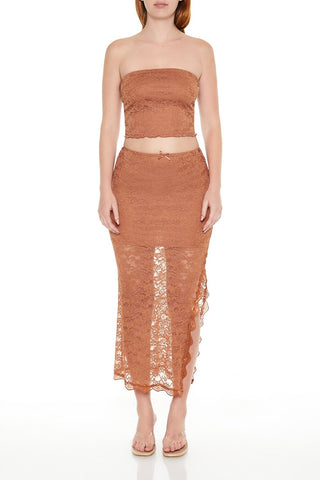 Lace Cropped Tube Top