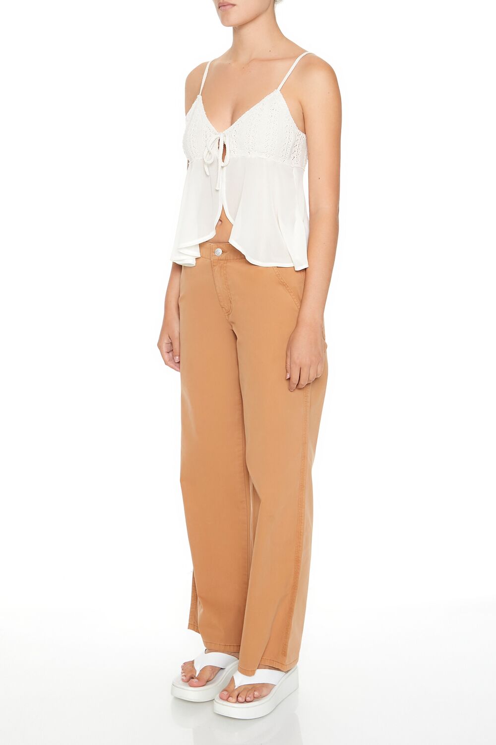  Forever 21 Poplin Utility Carpenter Pants - camel - Bonton