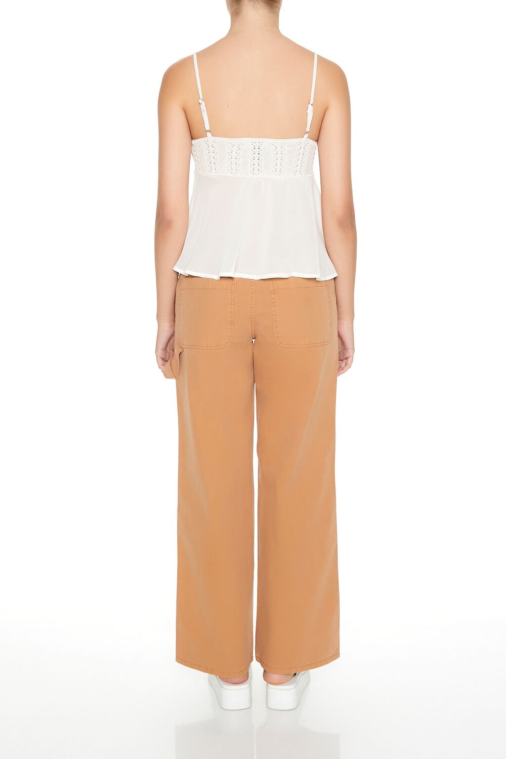  Forever 21 Poplin Utility Carpenter Pants - camel - Bonton