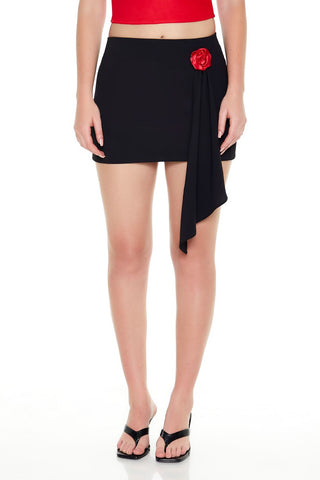 Rosette Sash Mini Skirt