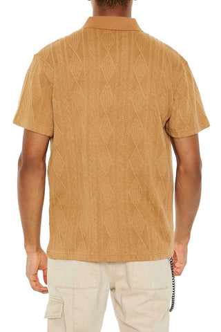 Textured Lace Polo Shirt