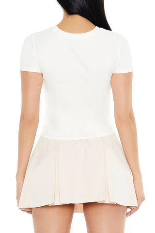Ruched Crew Tee