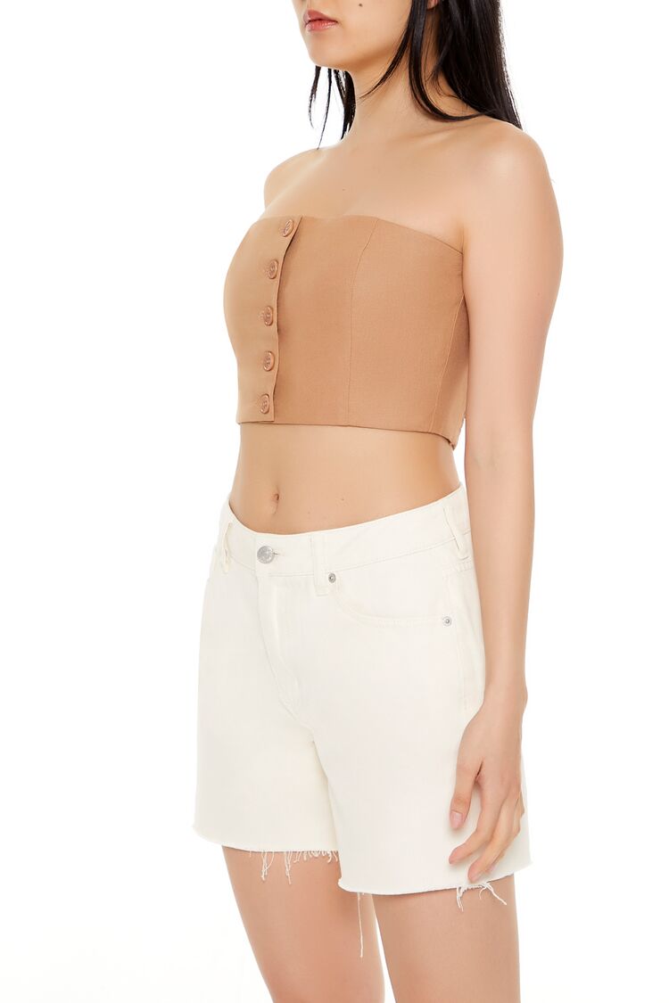  Forever 21 Cropped Tube Top - camel - Bonton