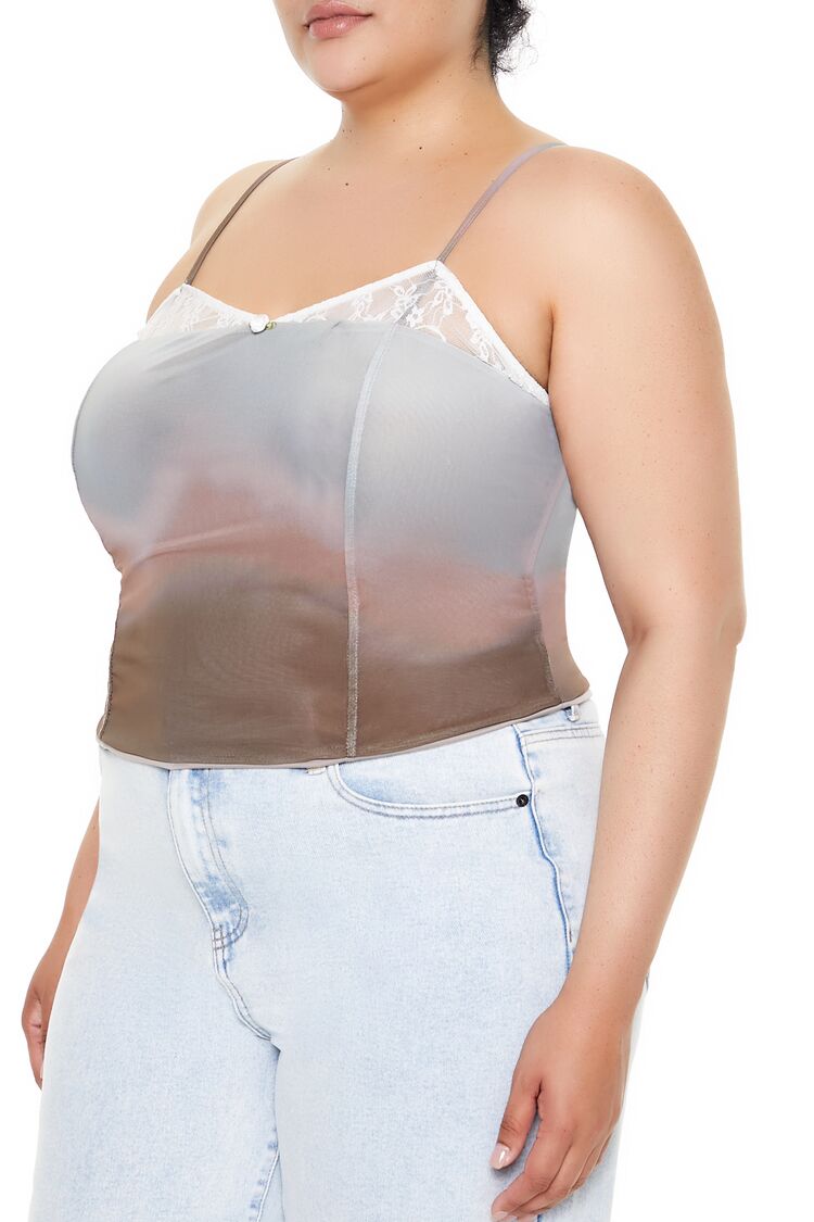  Forever 21 Plus Size Gradient Cropped Cami - brown multi - Bonton