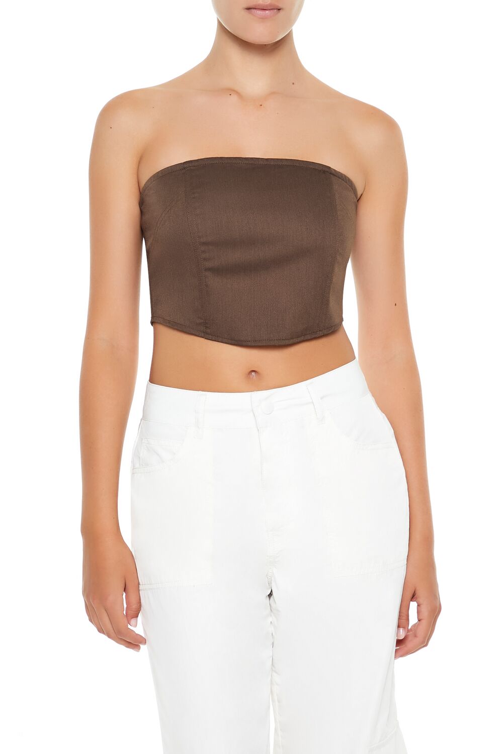  Forever 21 Cropped Tube Top - brown - Bonton